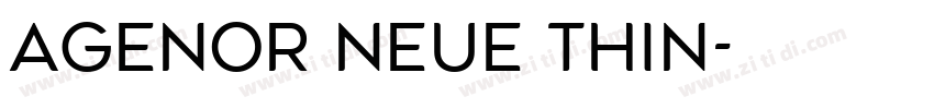 Agenor Neue Thin字体转换
